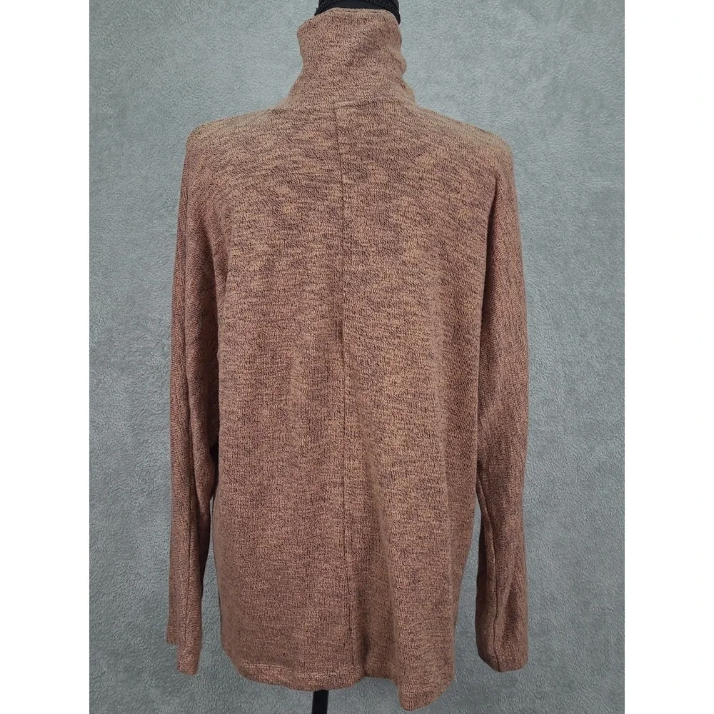 Pure Jill Women's Brown Speckled Cowl Neck Long Sleeve Sweater‎ Top Size L Tall